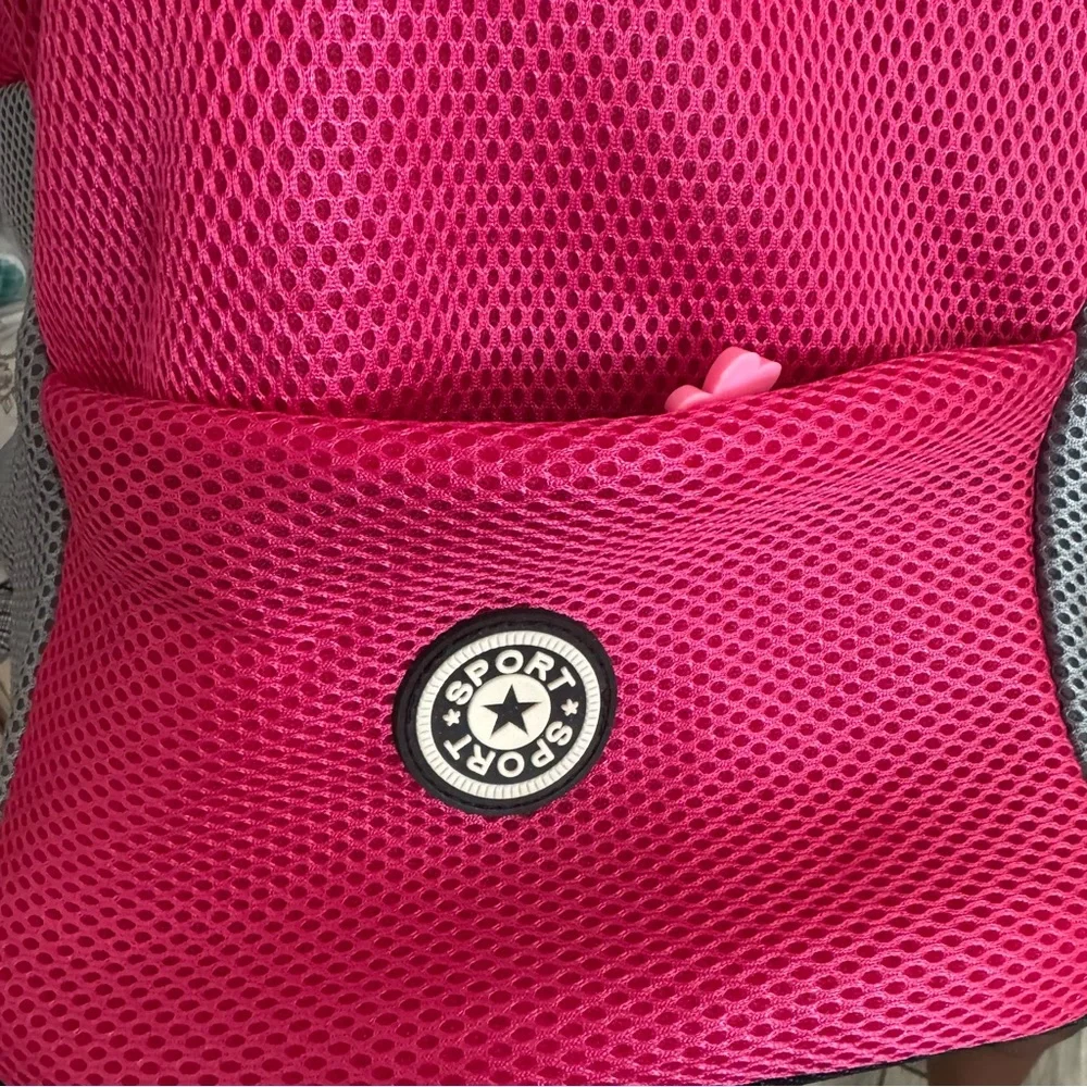 Sport Pet Travel Backpack Carrier Dog Front Chest Pet Carrier Pink & Gray